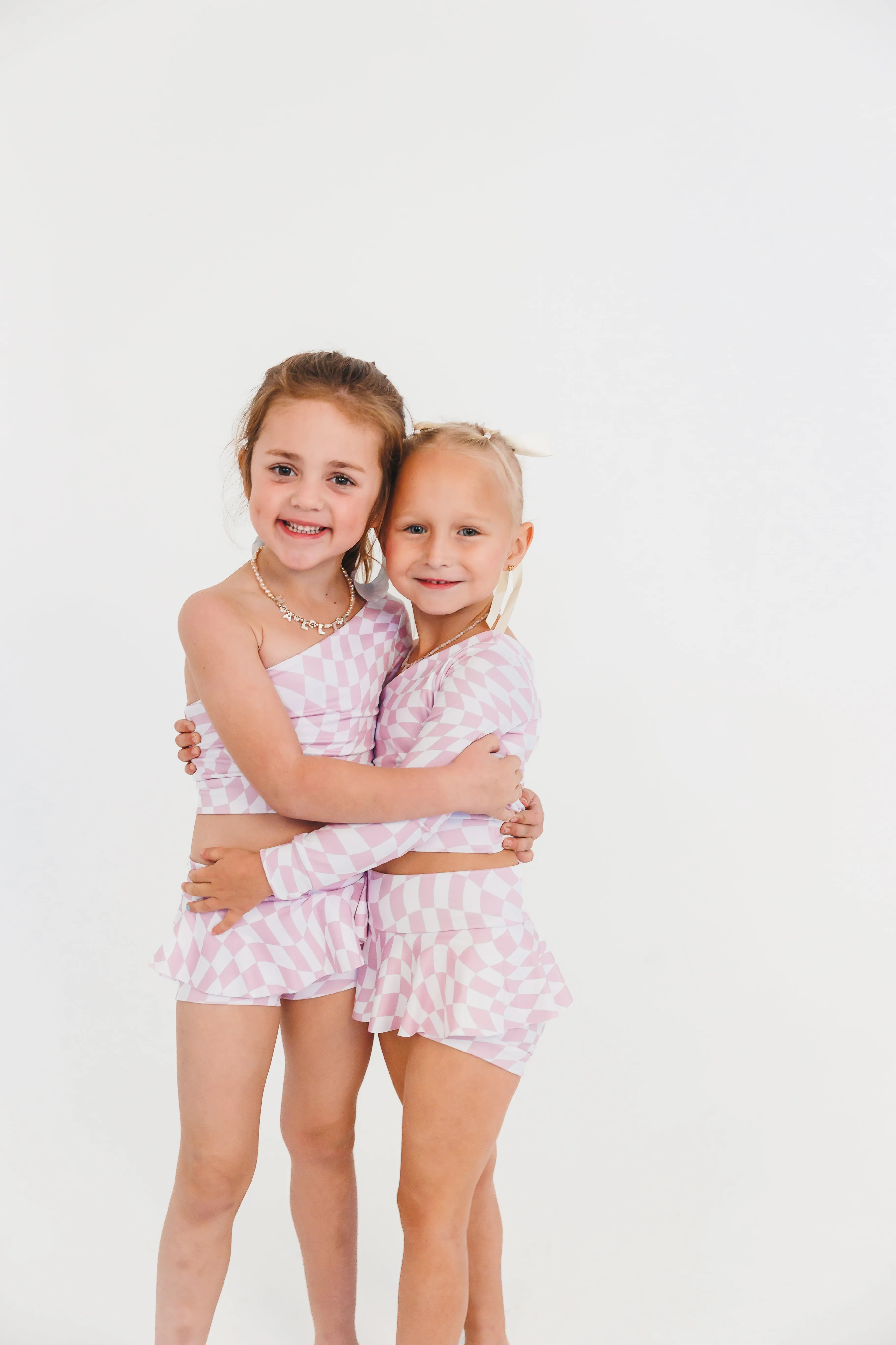 Purple Wavy Checkers Dance Set