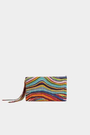 Rainbow Waves Pouch in Multicolor