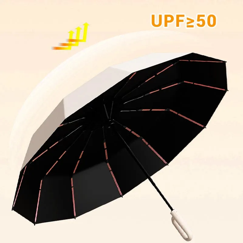 Reflective Safety Strip Ring Buckle Umbrella