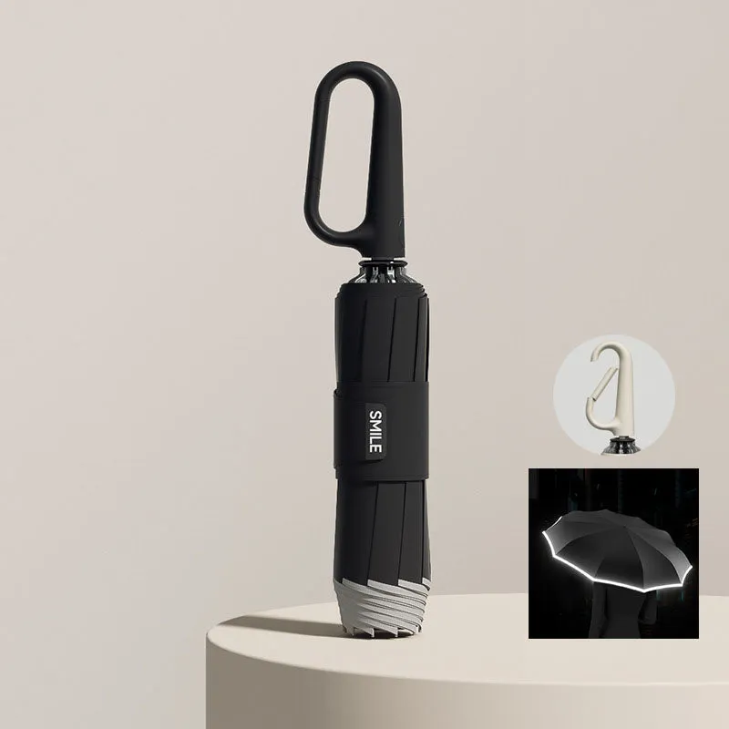 Reflective Safety Strip Ring Buckle Umbrella