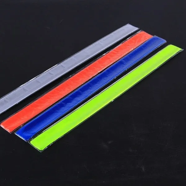 Safety Reflective Slap On Bands High Visible Leg Arm Wraps For Cycling Jogging Running