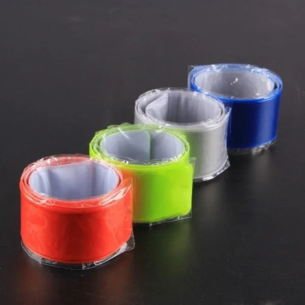 Safety Reflective Slap On Bands High Visible Leg Arm Wraps For Cycling Jogging Running