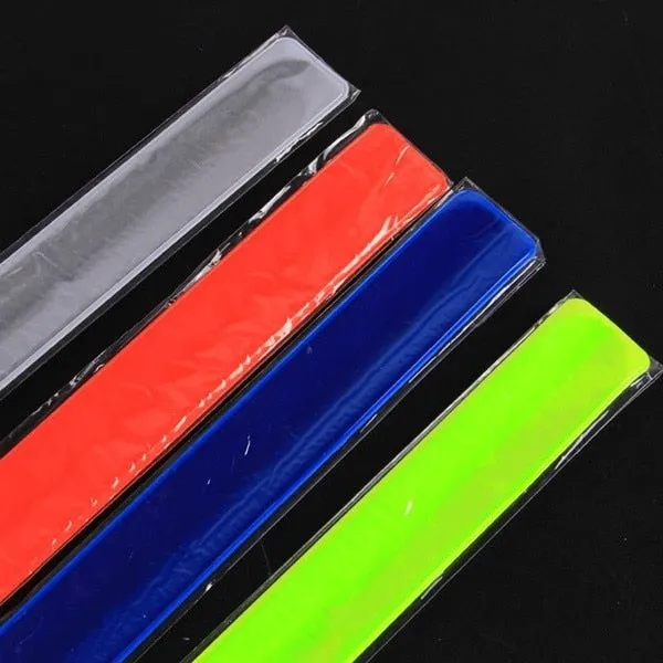 Safety Reflective Slap On Bands High Visible Leg Arm Wraps For Cycling Jogging Running