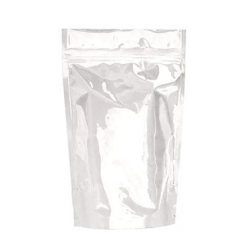 SAMPLE of Mylar Bag White/Clear 1/4 Oz - 7 Grams - 4" x 6.5" - (1 Count SAMPLE)
