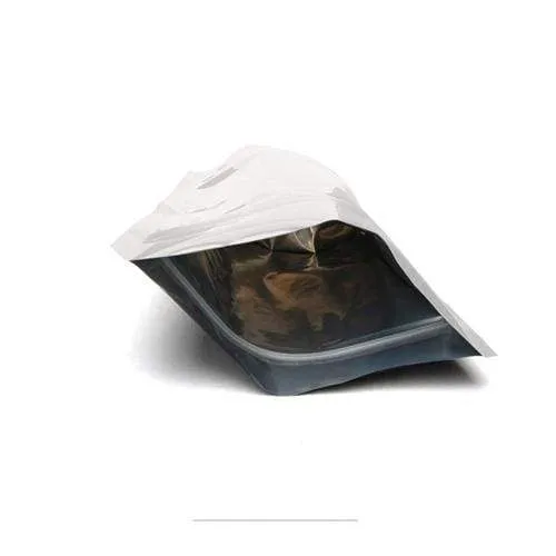SAMPLE of Mylar Bag White/Clear 1/4 Oz - 7 Grams - 4" x 6.5" - (1 Count SAMPLE)
