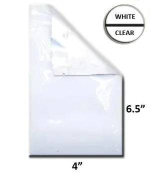 SAMPLE of Mylar Bag White/Clear 1/4 Oz - 7 Grams - 4" x 6.5" - (1 Count SAMPLE)