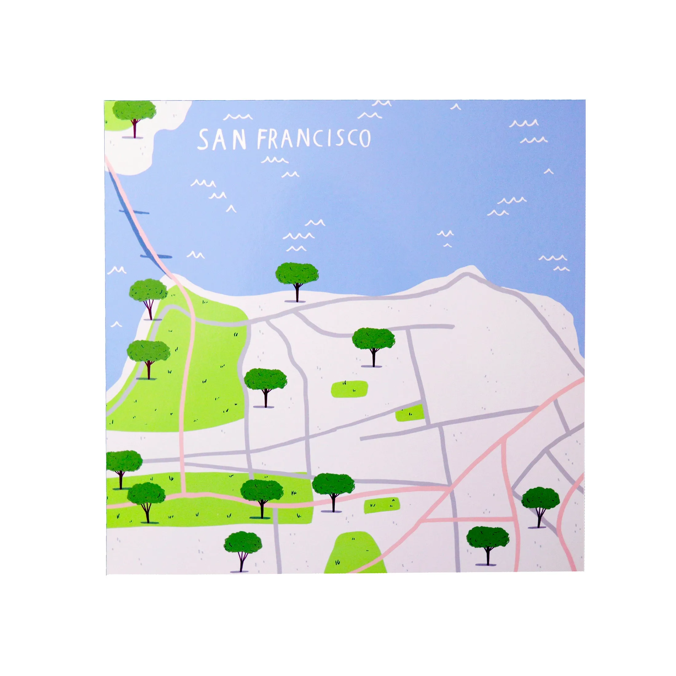 San Francisco Waterproof Stickers Activity Set Reusable Map Guide