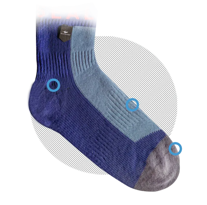 Sealskinz Scoulton Waterproof Warm Weather Mid Lenght with Hydrostop Socks