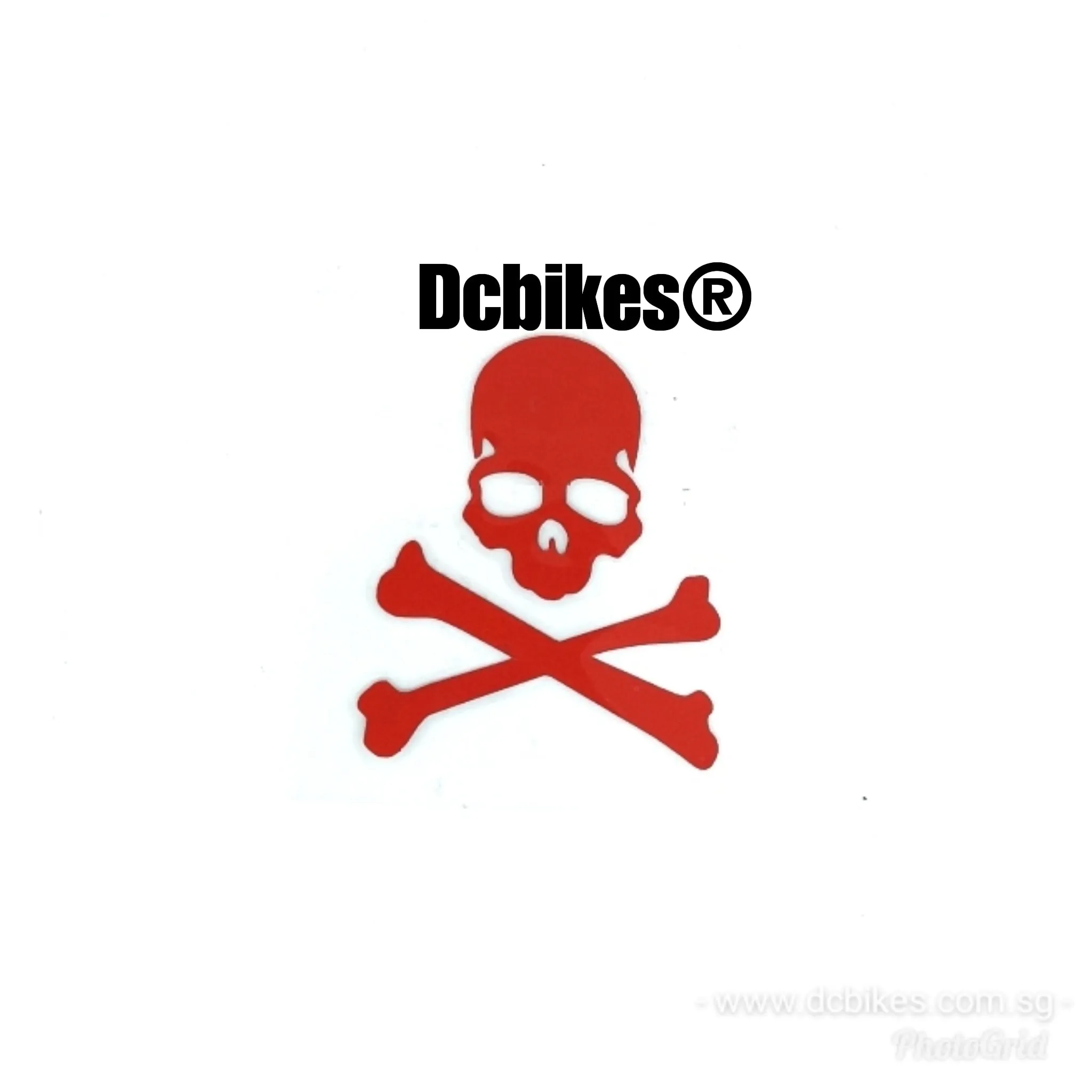 Skeleton Bicycle Escooter Sticker Decal