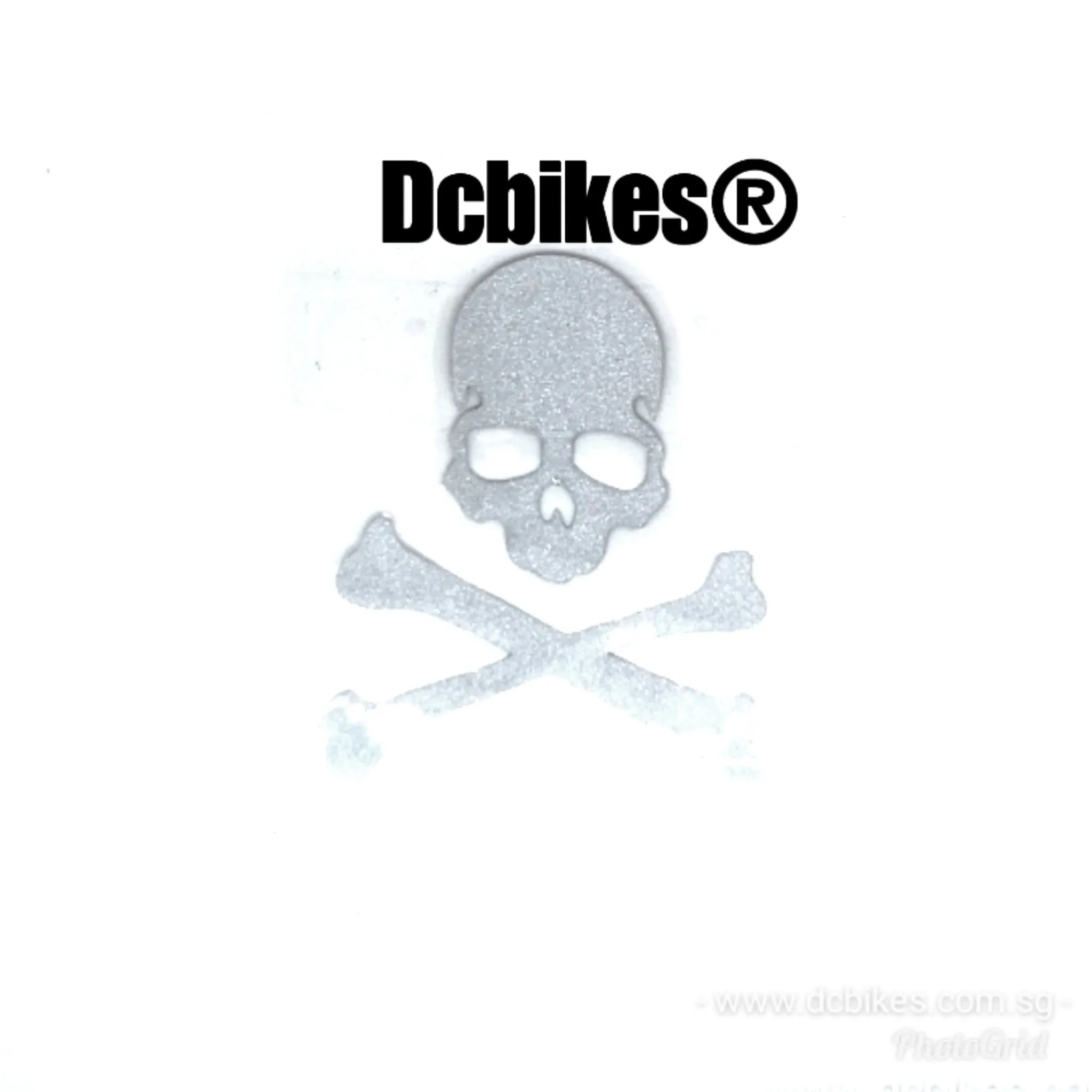 Skeleton Bicycle Escooter Sticker Decal