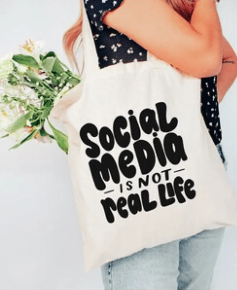 Social Media Tote Bag