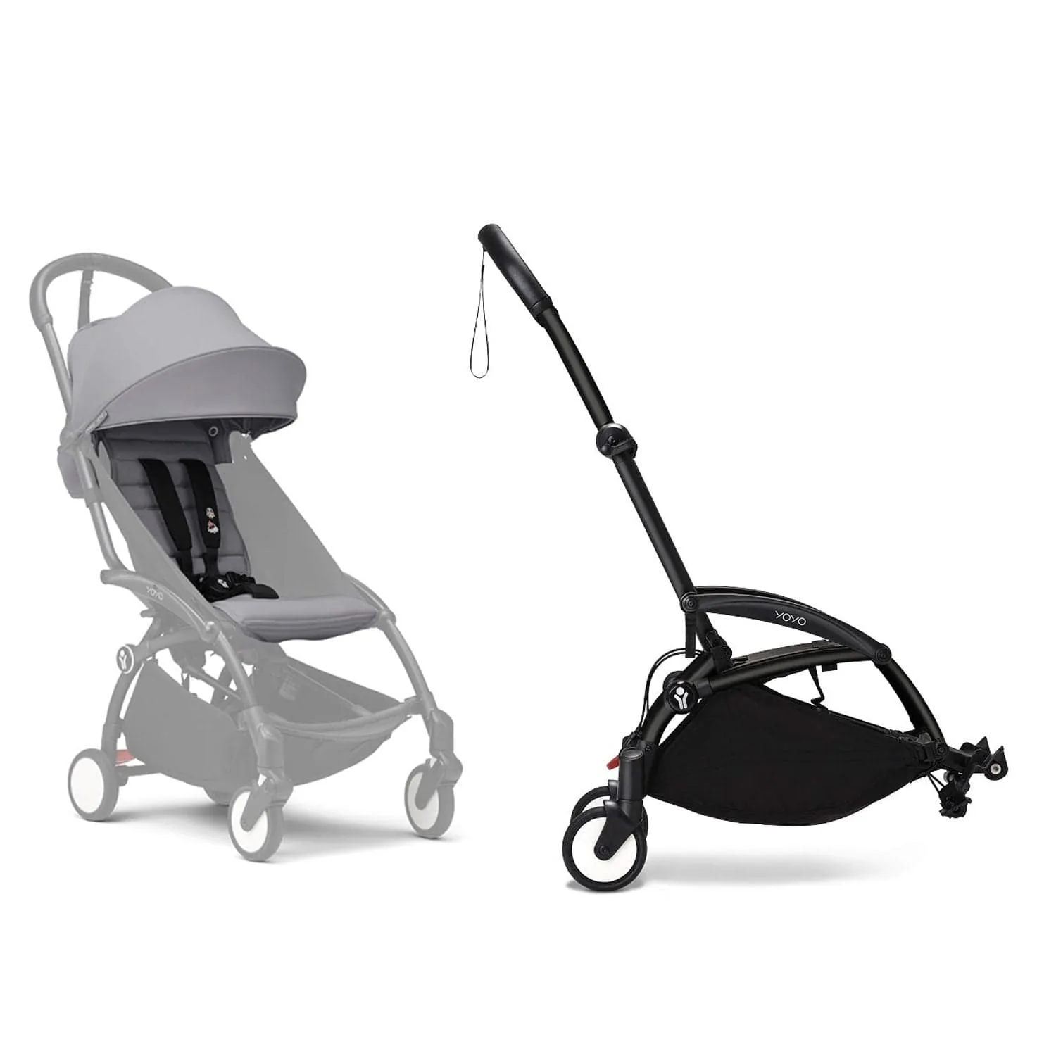 Stokke® YOYO³ Connect & 6M  Colour Pack Bundle Black Frame - Stone