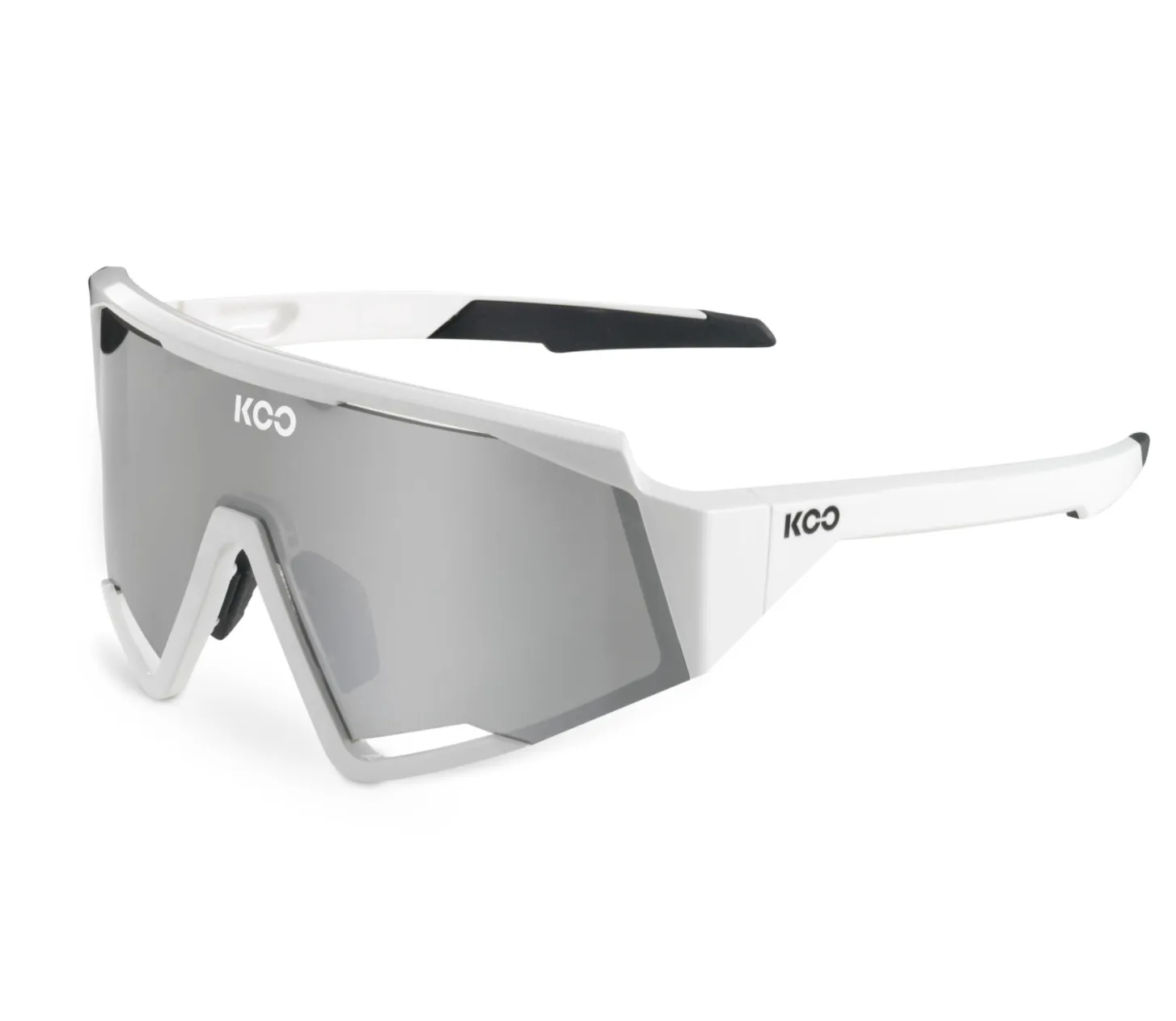 SUNGLASSES KOO SPECTRO WHITE FRAME / SILVER MIRROR LENS