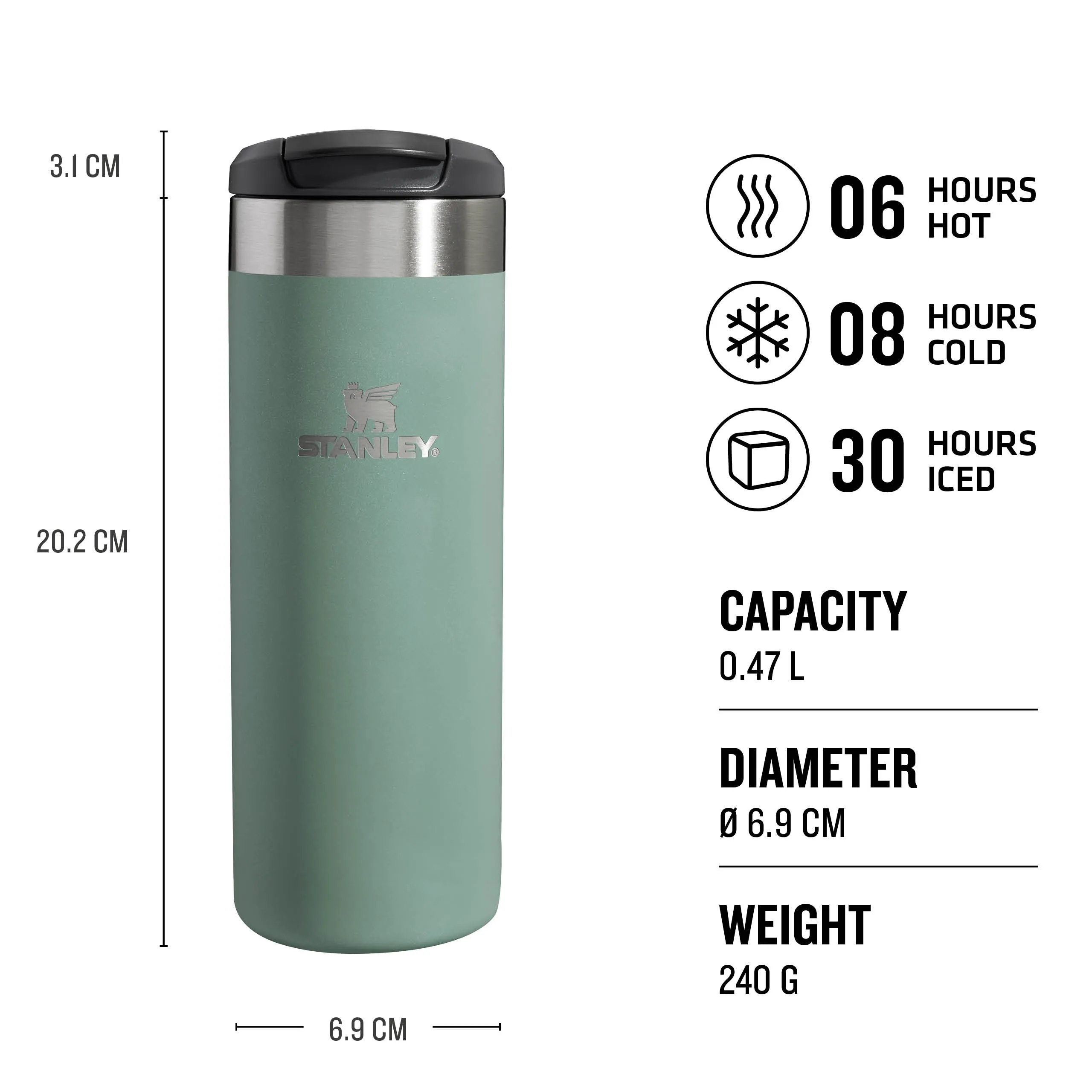 The AeroLight™ Transit Mug | 0.47L