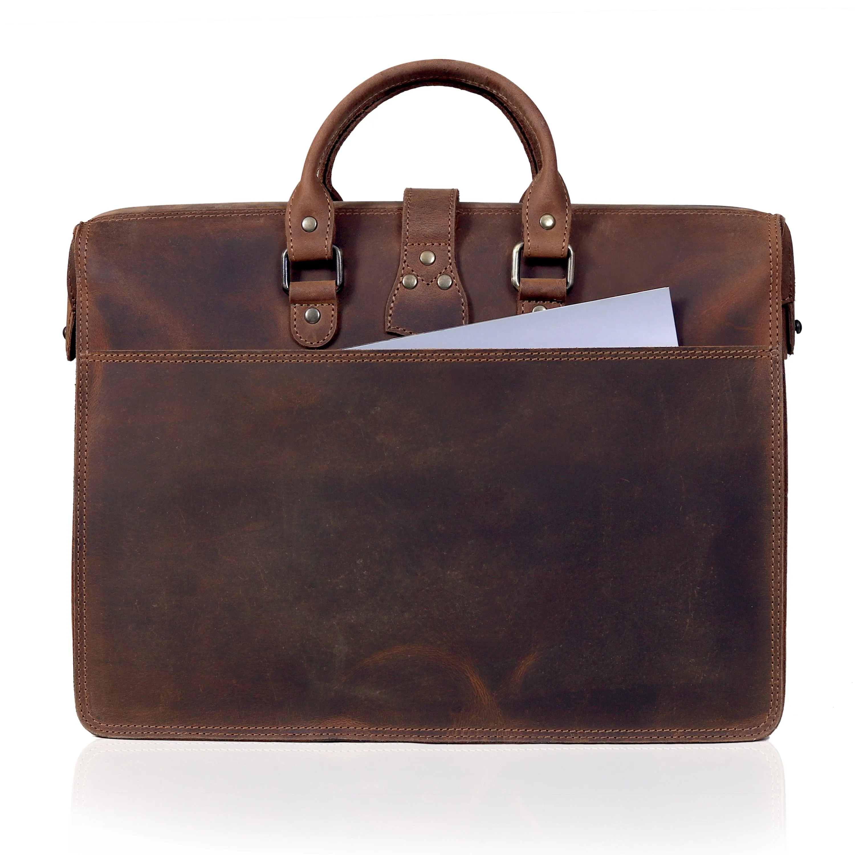 The Atlantic Buffalo Leather Briefcase