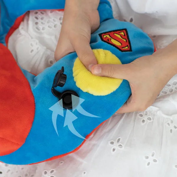 TravelMall Kid’s Justice League 3D Foldable Hood With Patented Pump Pillow - Superman