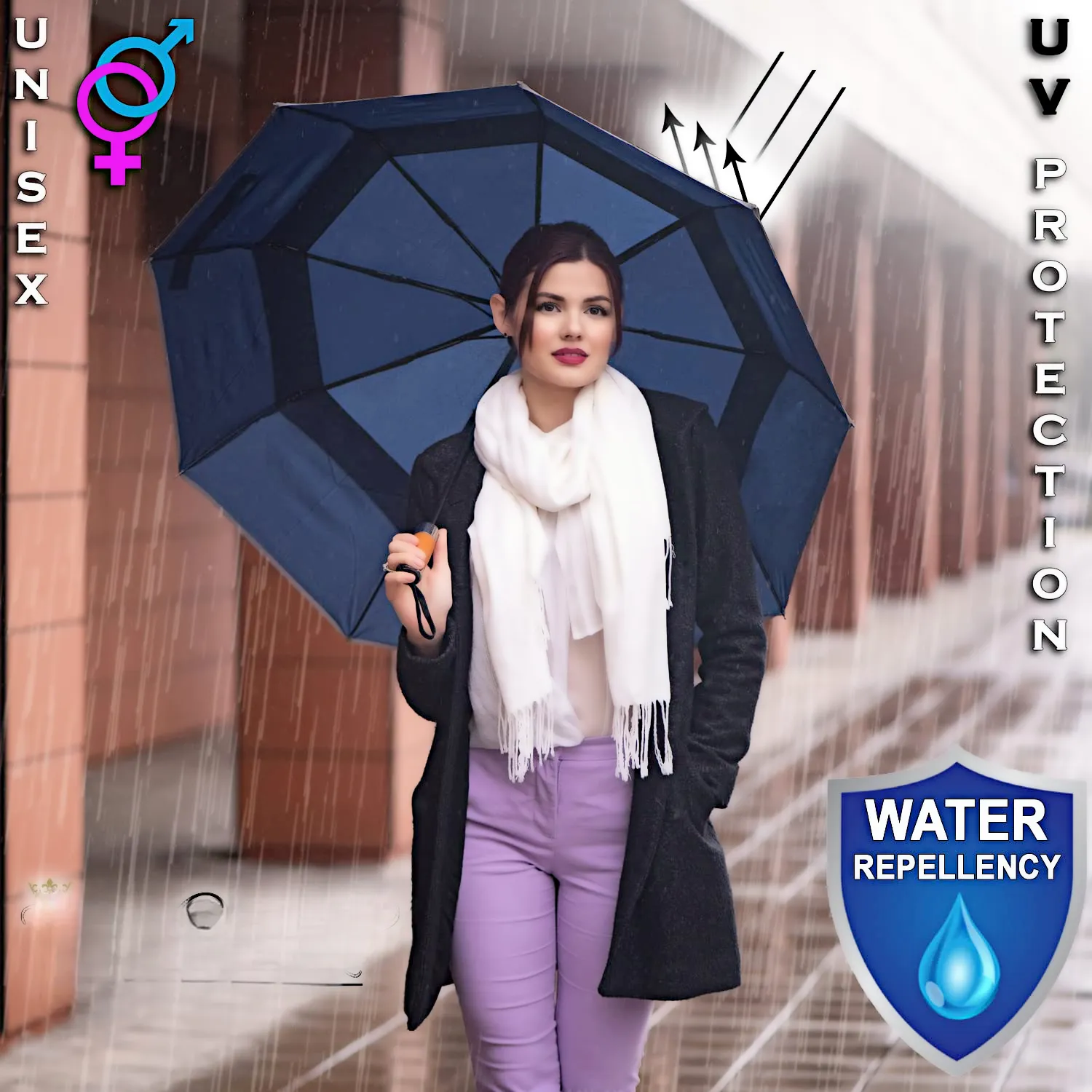 Umbrella Pocket umbrella Automatic open and close Windproof double canopy