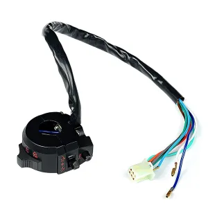 Universal Compact Handlebar Multi-Switch for 7/8" Bars (hi/lo beam, turn signal, horn)