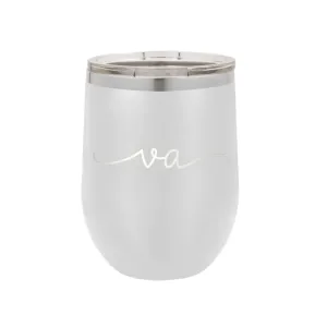 Virginia Rep Your State White 12oz Insulated Tumbler