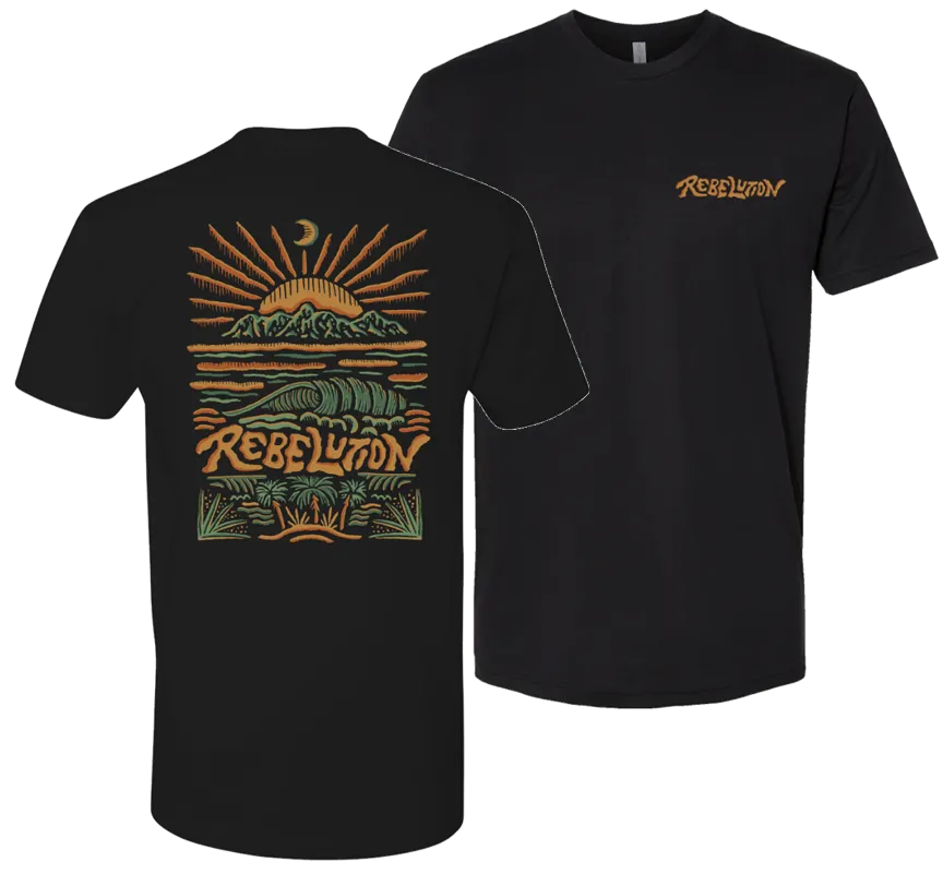 Wave Sunrise Tee (Black)