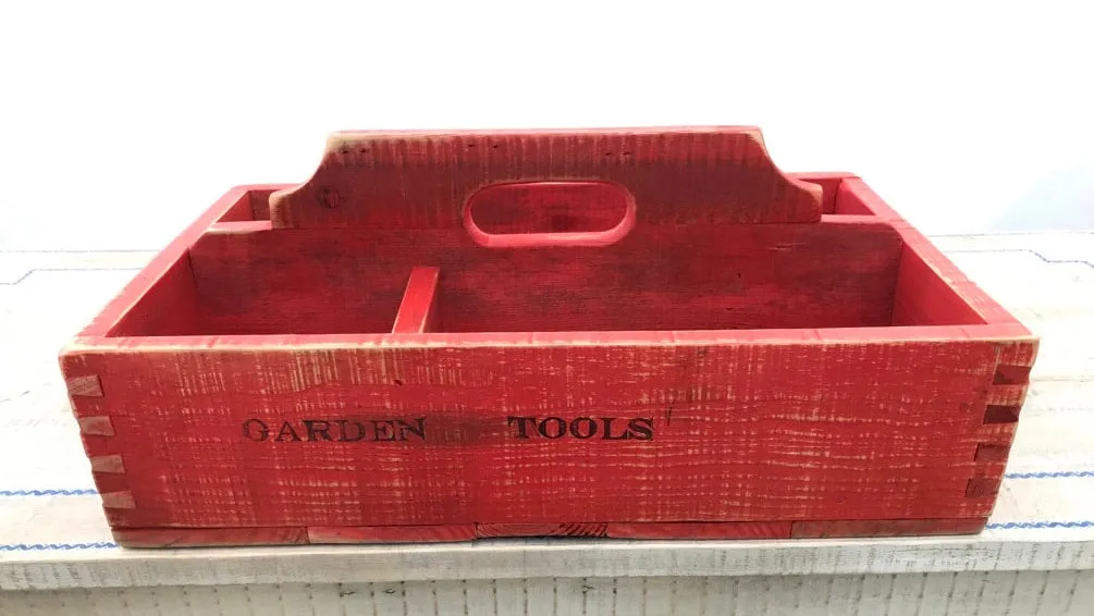 Wooden Garden Tool Box from Reclaimed Pallets